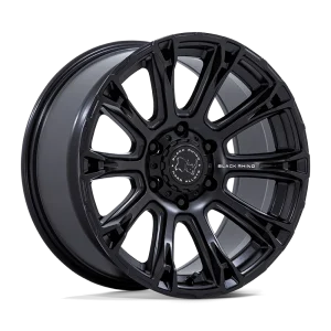 Black Rhino – BR020 DIAMONDBACK – Black – 17″x8.5″ 25mm – All weather Wheels – BR020MX17855025